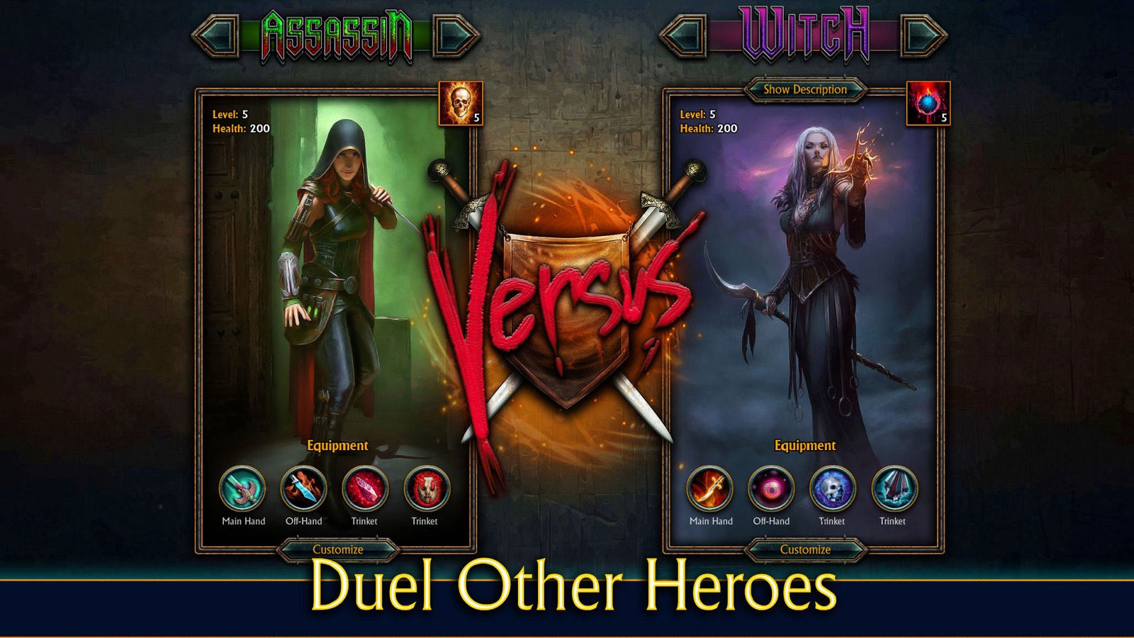 Versus screen before a duel