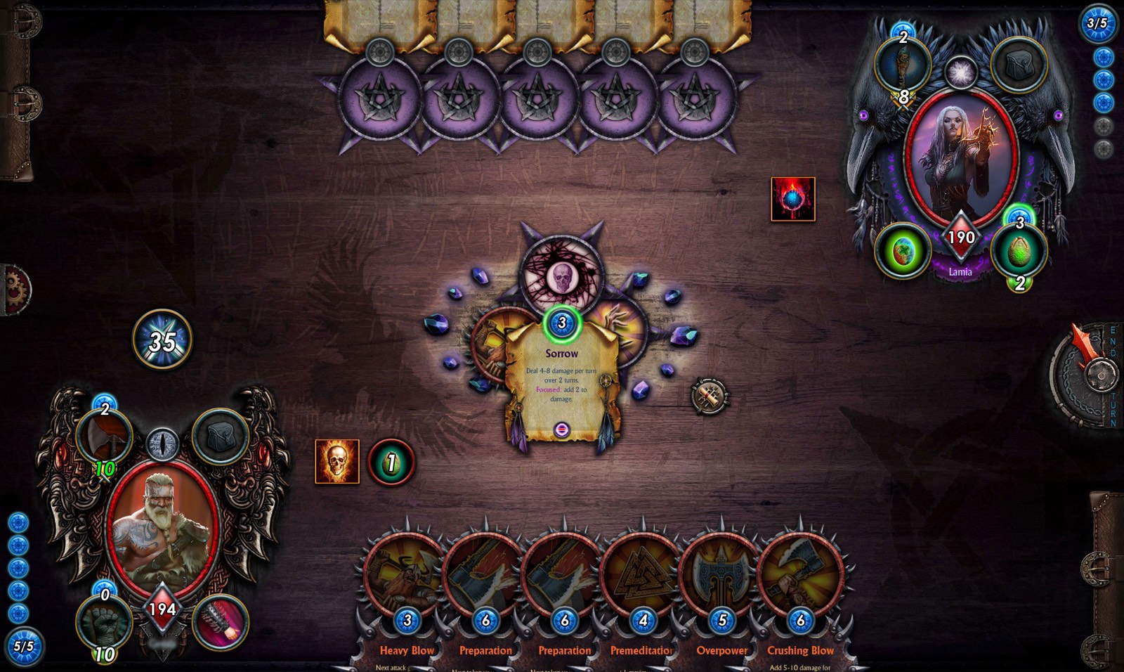 A duel in progress